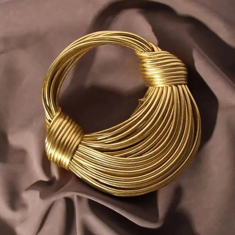 Bolso de noche de lujo con tejido de cuerda