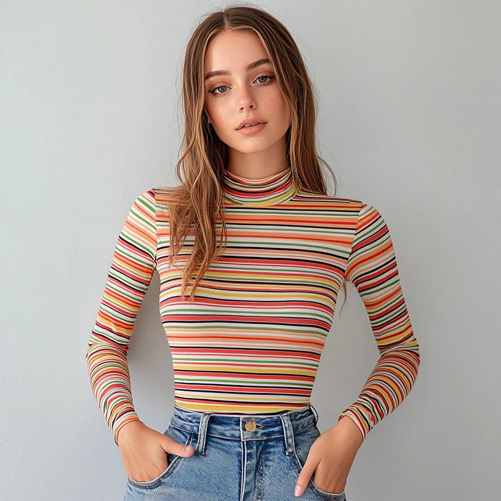 Camiseta de cuello alto ColorPop