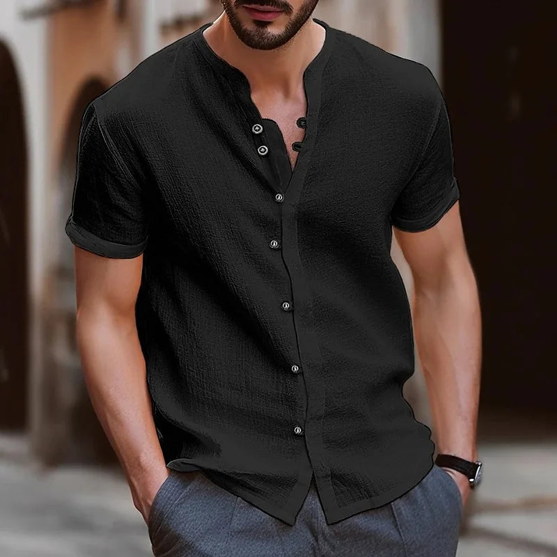 Camisa de lino Noah Stand-Up