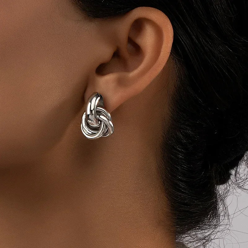 Pendientes de plata de lujo Mia