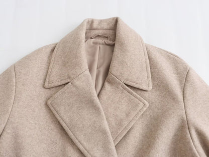 Cozy Elegance Double-Breasted Overcoat