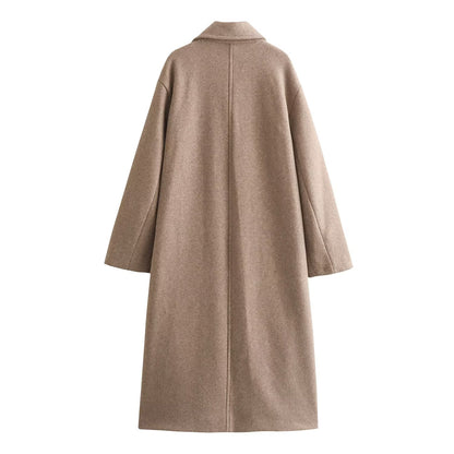 Cozy Elegance Double-Breasted Overcoat