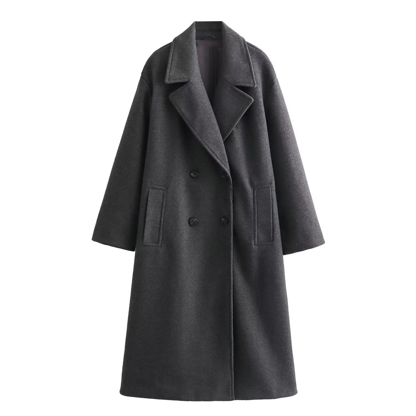 Cozy Elegance Double-Breasted Overcoat