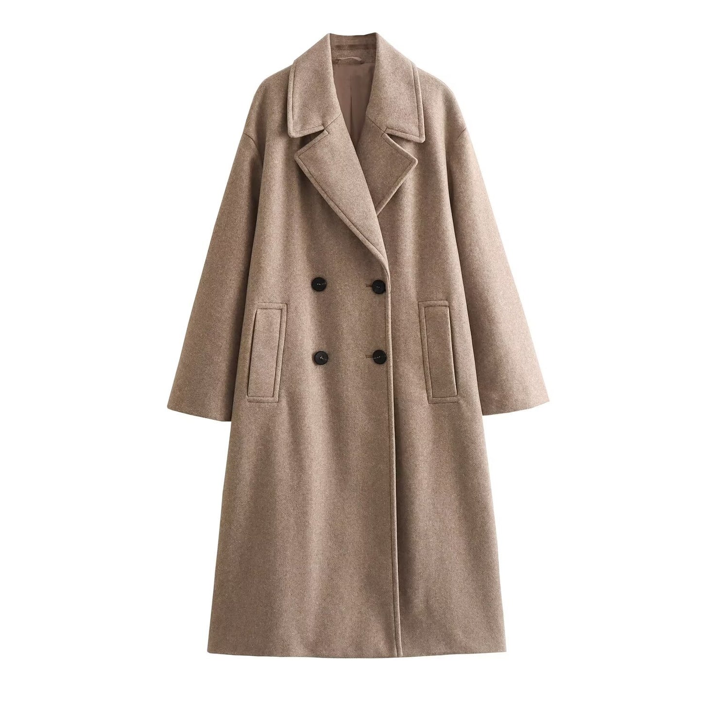 Cozy Elegance Double-Breasted Overcoat