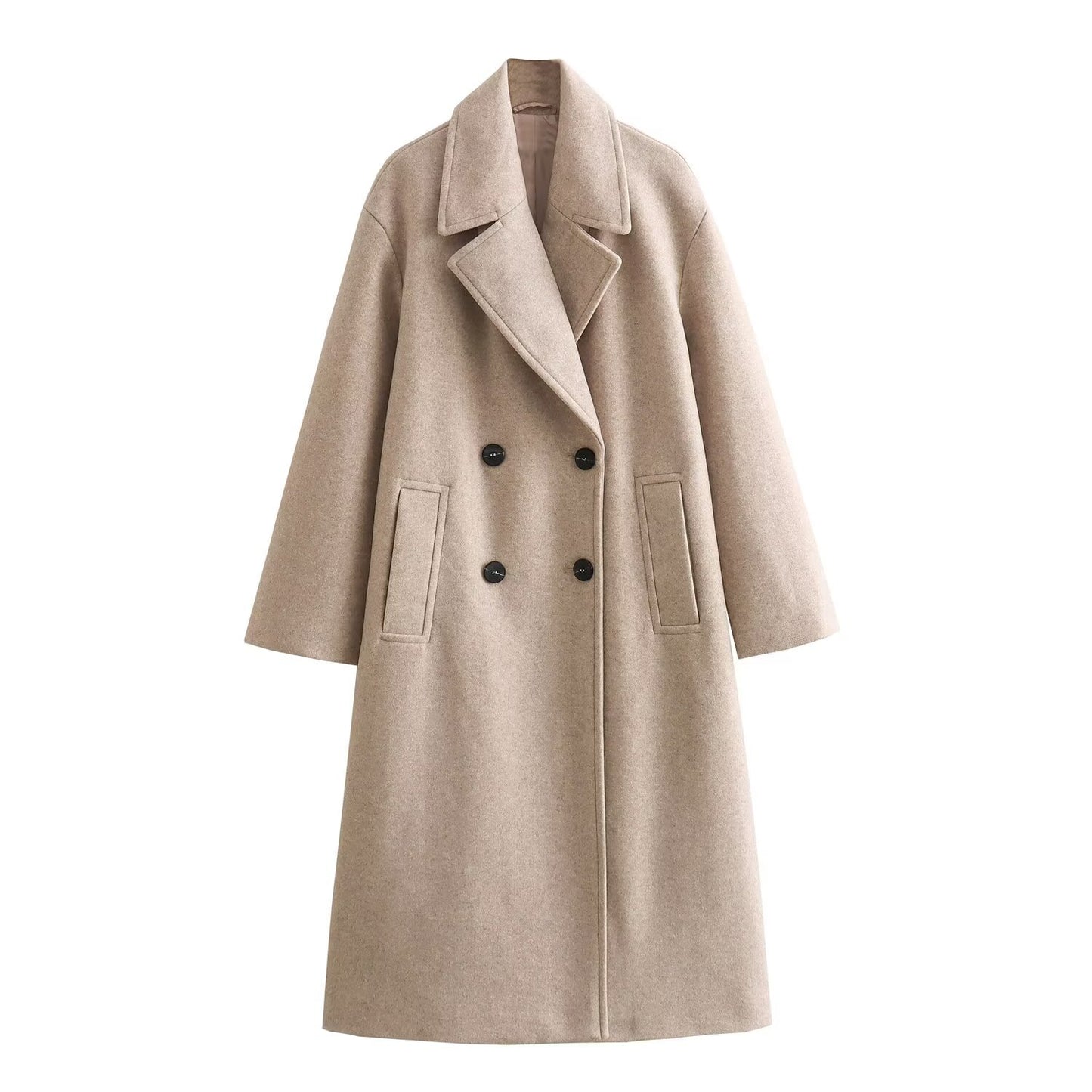 Cozy Elegance Double-Breasted Overcoat