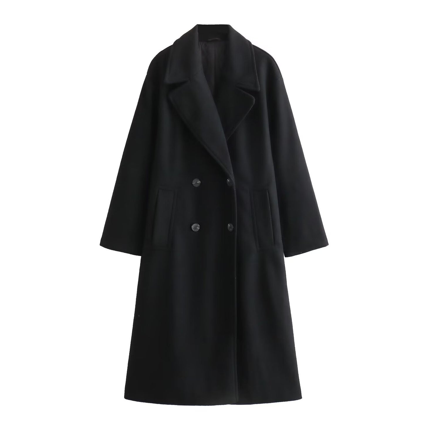 Cozy Elegance Double-Breasted Overcoat