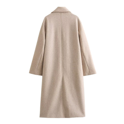 Cozy Elegance Double-Breasted Overcoat