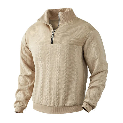 Jersey de punto jacquard con cremallera