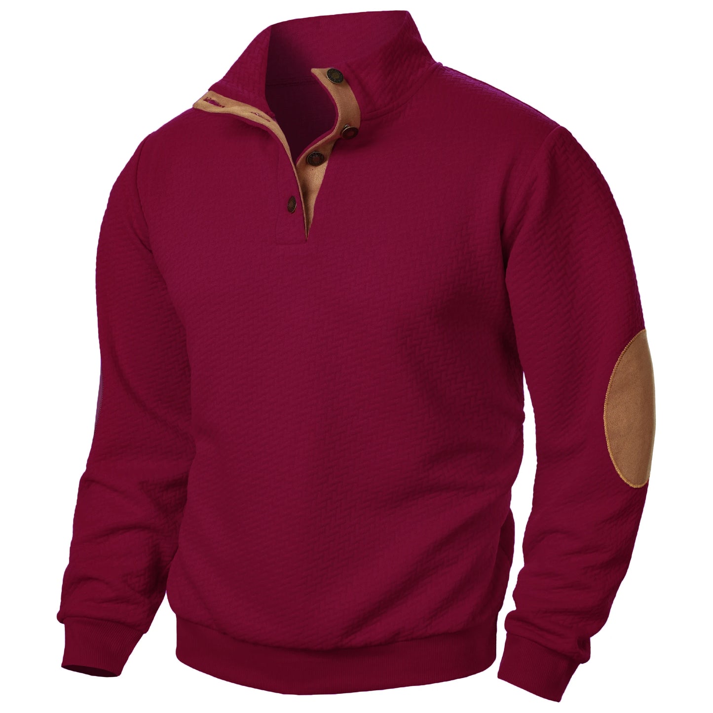 Men's Jacquard Stand Collar Pullover