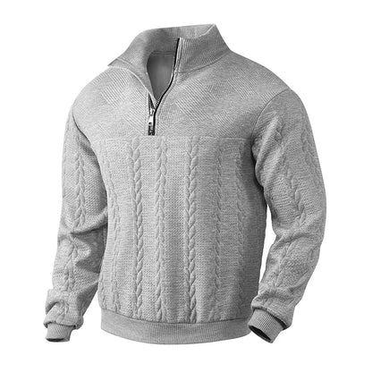Jersey de punto jacquard con cremallera