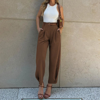 High-Waist Suit Trousers