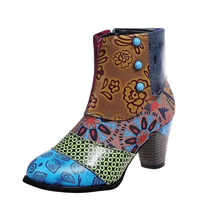 Ethnic Style Pu Leather Boots for Women