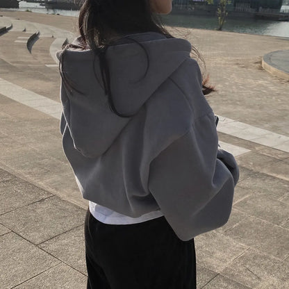 Solid Oversized Y2K Hoodie