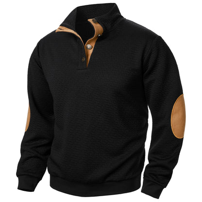 Men's Jacquard Stand Collar Pullover