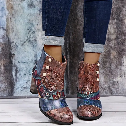 Ethnic Style Pu Leather Boots for Women